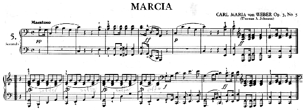 TwelveByTwelve (TBT): First two lines of Secondo from Marko's Grade 5 von Weber duet at Vancouver's North Shore Music Festival